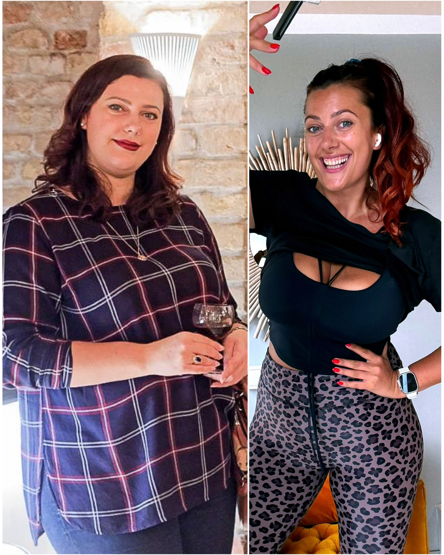 Solvita Kalugina-Bułka: kolaż plus 5 kg i minus 5 kg